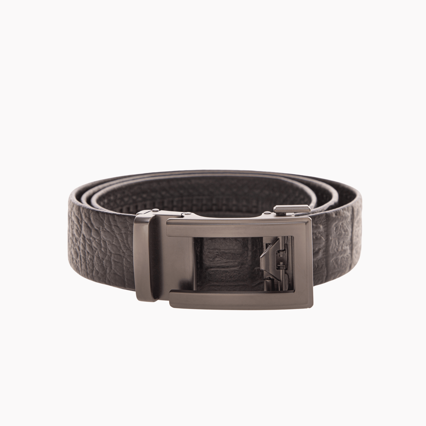 35mm | Brown | Crocodile Embossed | Auto Buckle Belt