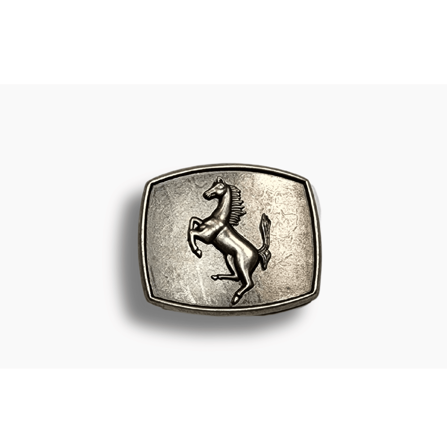 Antique Silver Horse Buckle - BeltUpOnline
