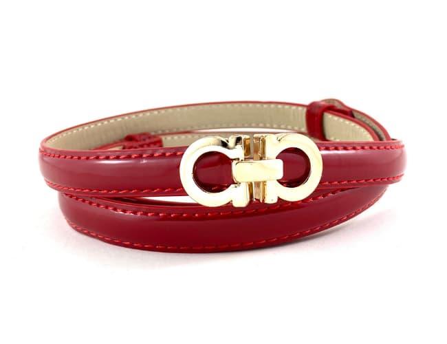 Ladies Thin Red Belt - 13mm Width - BeltUpOnline