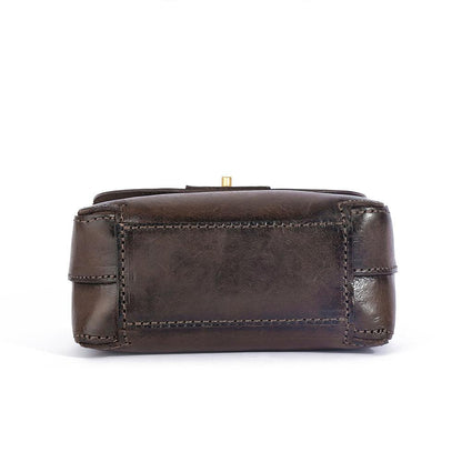 Top Grain Leather Mini Messenger - Brown - BeltUpOnline