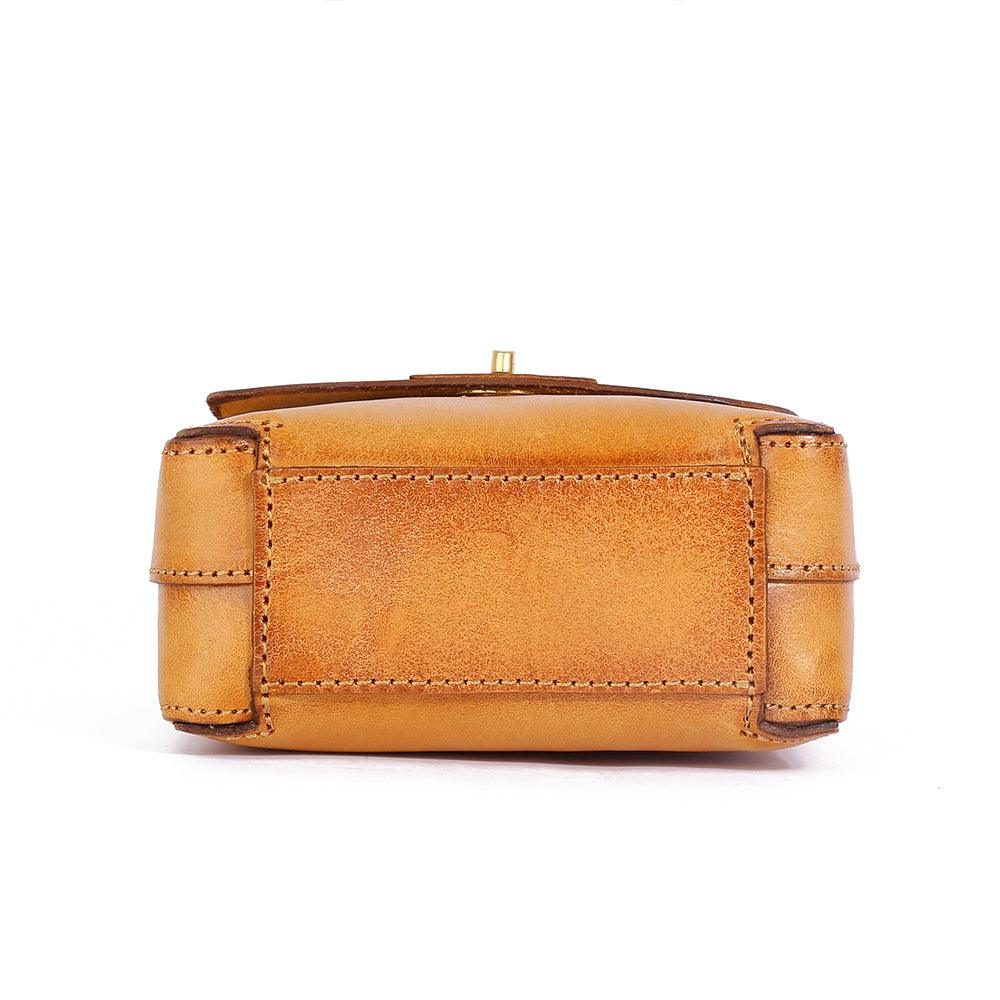 Top Grain Leather Mini Messenger - Tan - BeltUpOnline