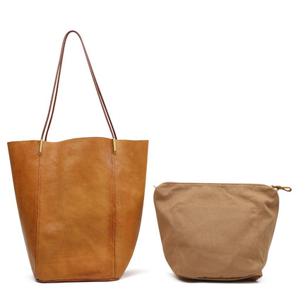 Tan Leather Tote - Vegetable Tanned - BeltUpOnline