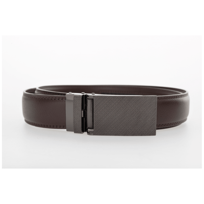 Boys Brown Stitched Automatic Belt- 30mm Width - BeltUpOnline